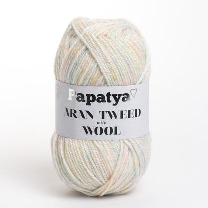 ARAN TWEED with WOOL - Papatya