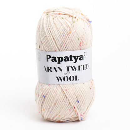 ARAN TWEED with WOOL - Papatya