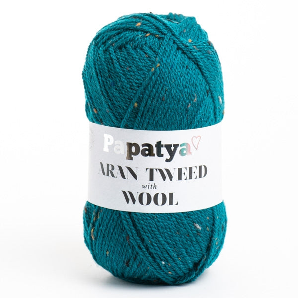 ARAN TWEED with WOOL - Papatya