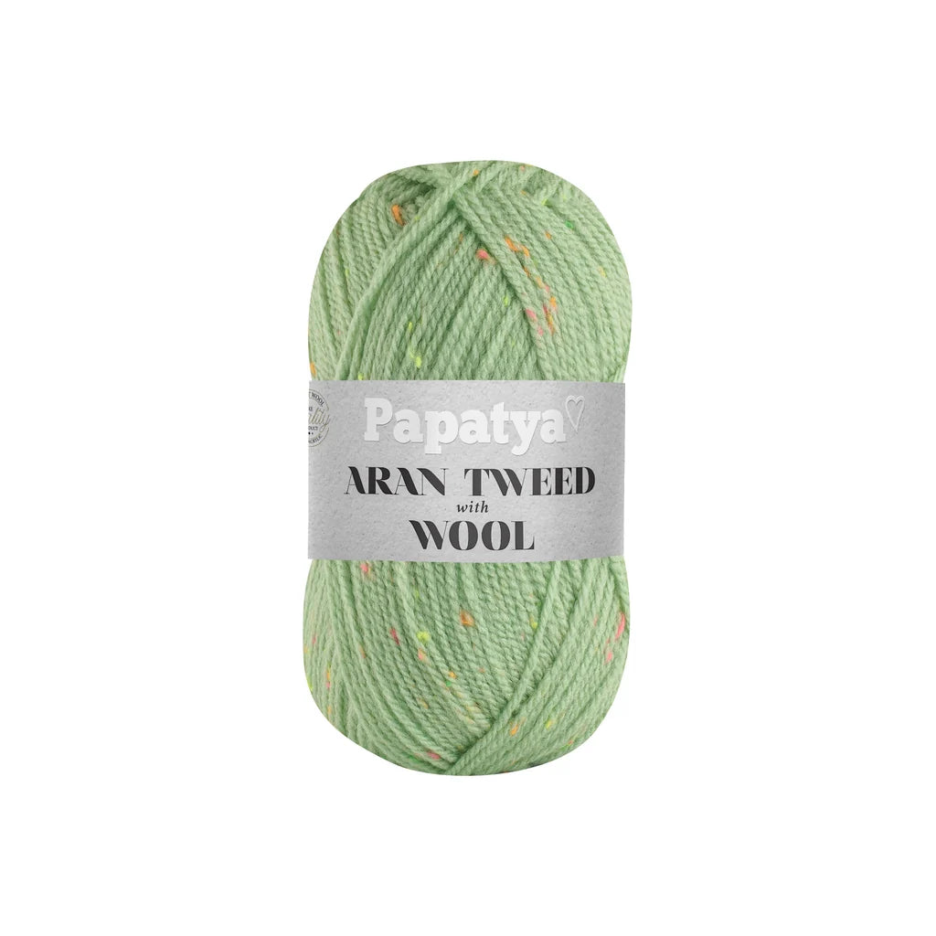 ARAN TWEED with WOOL - Papatya