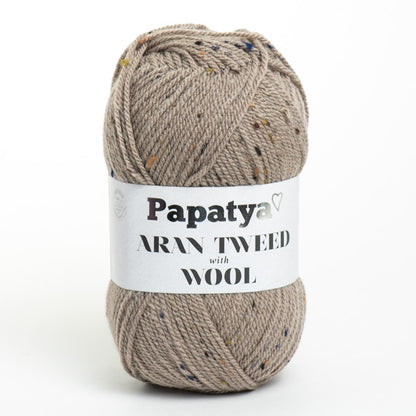ARAN TWEED with WOOL - Papatya