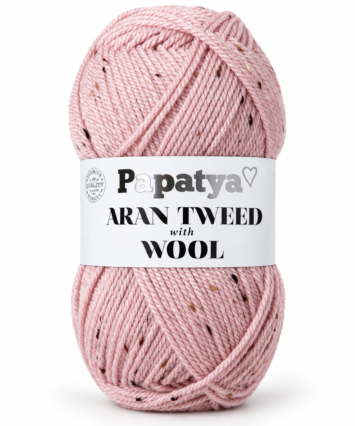 ARAN TWEED with WOOL - Papatya