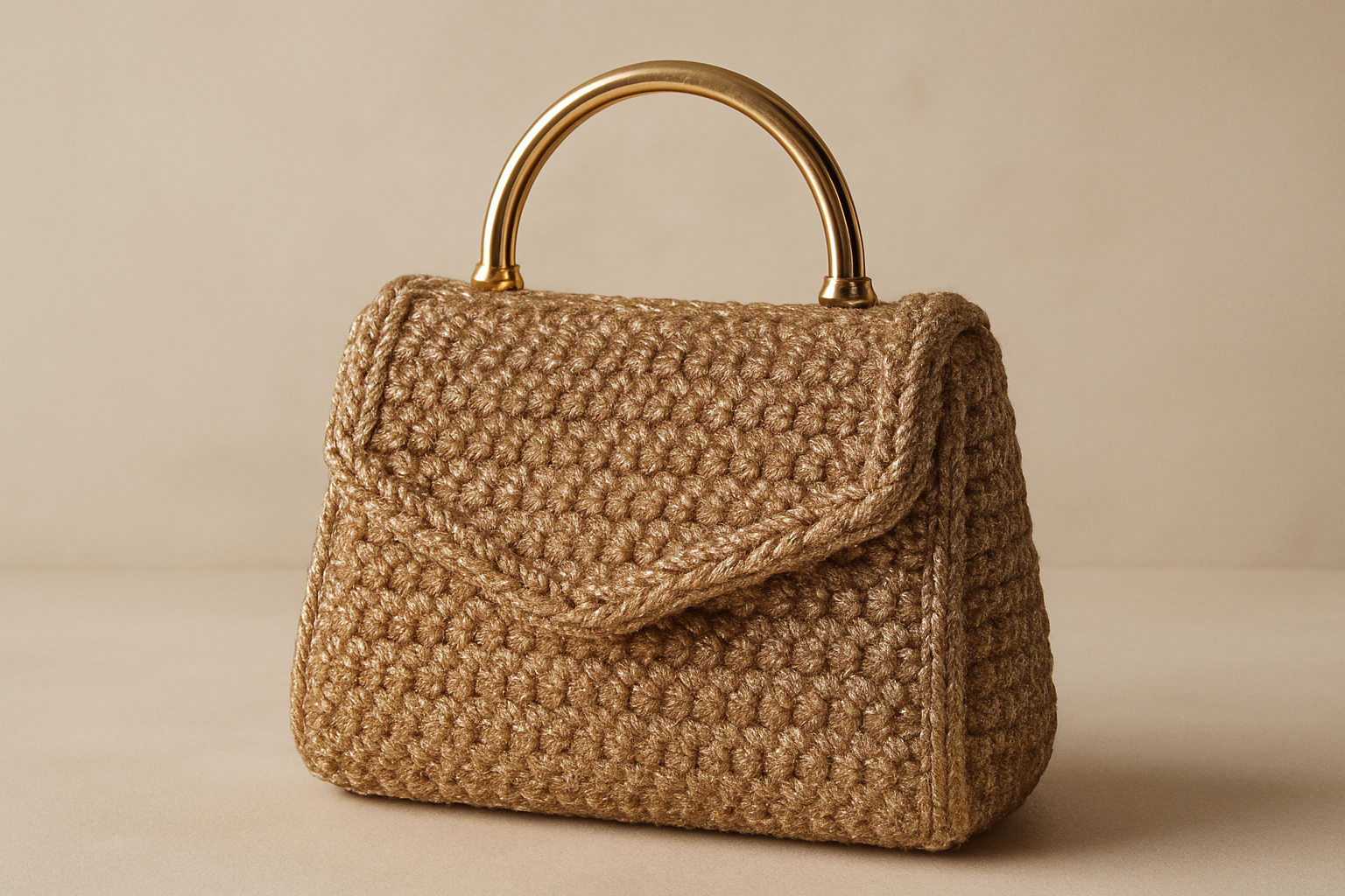SAC AU CROCHET EN RIBBON LUREX